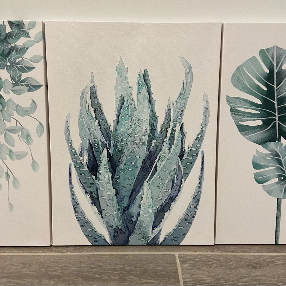 Canvas Wall Art Plants Set of 3 12”X16” - Picture 9 of 11